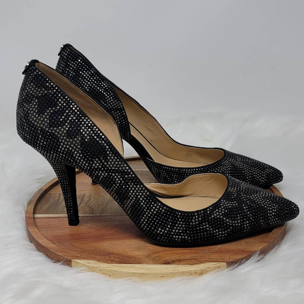 Michael Michael Kors Jamie Black Leaf 4" Pump Women's 10M - Picture 4 of 7